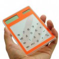 Novidade Calculadora transparente Tela Sensível AO toque com Energia Solar-Orange SKU:23436