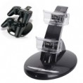 Station carregador duplo carregamento Suporte para Sony PS3 Wireless Controller - Preto 