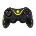 PS3 sem fio de choque controlador duplo 3 Preto + Amarelo 