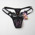 Calcinha sensual Atraente Lace oco roupa interior preto