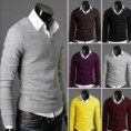 camisa Elegante decote V Colarinho alto assentamento  de confecção de malhas 