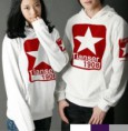 Jaqueta Elegante Unisex Printing Estrela moletom com capuz Brasão Hoodies Jacket Top Sport Wear Para Big Fat Rapazes Mulheres