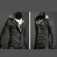 Moda Slim Fit casaco jaqueta com capuz para homens
